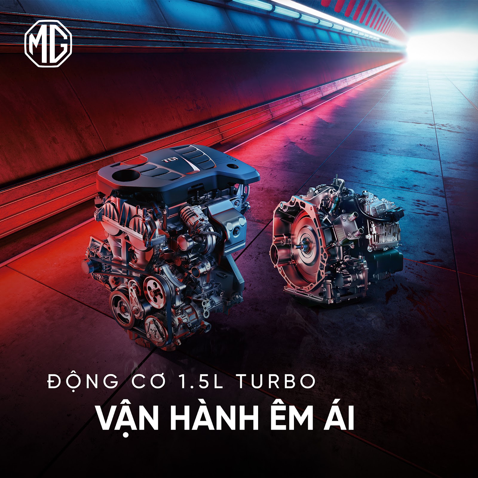 Động cơ 1.5L Turbo mạnh mẽ trên MG HS
