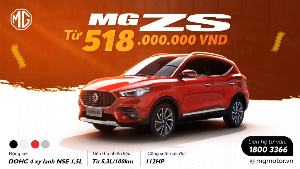 MG ZS phiên bản LUX+ cùng 4 màu sắc tại Việt Nam