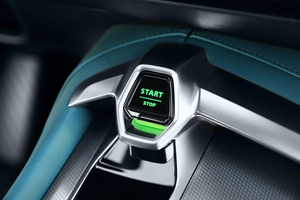 Nút bấm khởi động hiện đại trên MG7